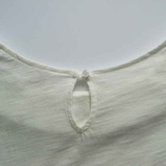 ANN TAYLOR LOFT White and cream embellished top - Picture 5 of 7